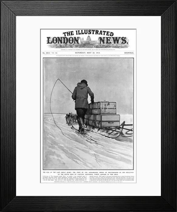 Framed Print : Sledge Team on Amundsens Antarctic Expedition, 1912 Framed Print : Sledge Team on Amundsens Antarctic Expedition, 1912
