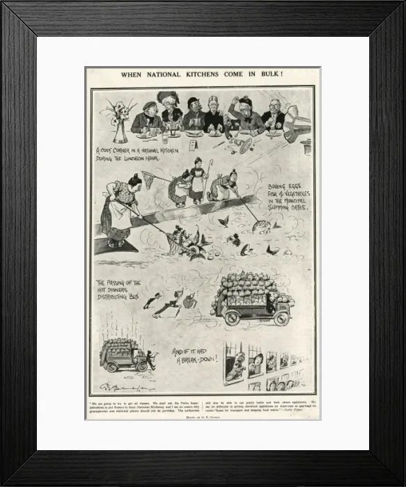 Framed Print : When national kichens come in bulk! 1918 Framed Print : When national kichens come in bulk! 1918