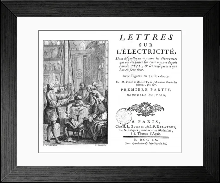 Framed Print : Nollet Experiment Framed Print : Nollet Experiment