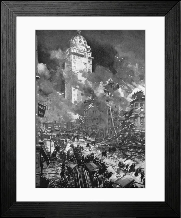 Framed Print : The San Francisco earthquake of April 18, 1906 Framed Print : The San Francisco earthquake of April 18, 1906