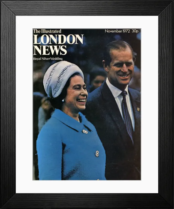 Framed Print : ILN front cover. Queen Elizabeth II and Prince Philip Framed Print : ILN front cover. Queen Elizabeth II and Prince Philip