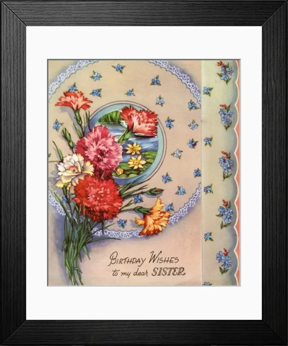 Framed Print : Birthday card for a sister Framed Print : Birthday card for a sister