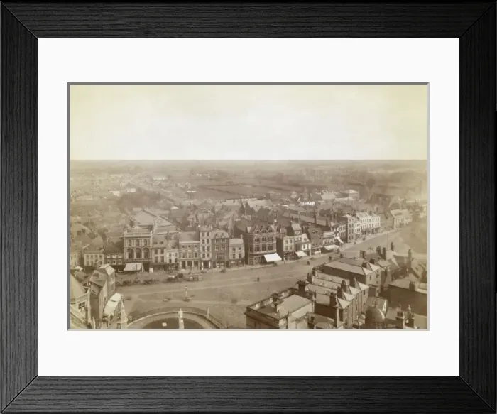 Framed Print : Boston Birds Eye Framed Print : Boston Birds Eye