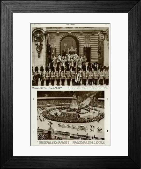 Framed Print : Coronation of King George VI, symmetrical pageantry Framed Print : Coronation of King George VI, symmetrical pageantry