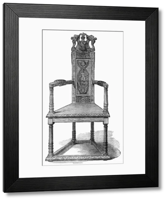 Framed Print : Alexander Popes Chair, 1862 Framed Print : Alexander Popes Chair, 1862