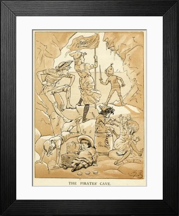 Framed Print : Children in their pirates cave Framed Print : Children in their pirates cave