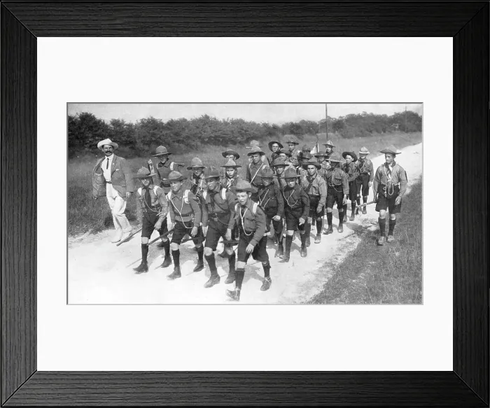 Framed Print : A patrol of boy scouts Framed Print : A patrol of boy scouts
