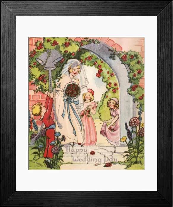 Framed Print : Wedding Day card (front) Framed Print : Wedding Day card (front)