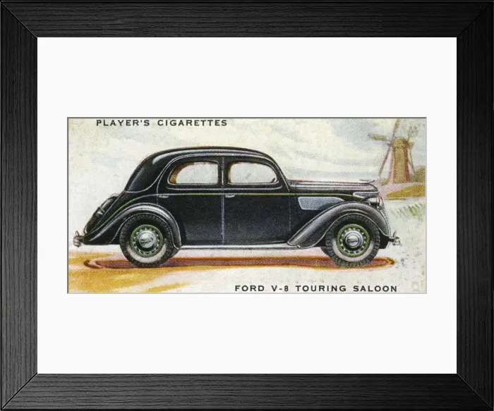 Framed Print : FORD V-8. The Ford V-8 is the archetypal touring saloon at the very modest price of L210 Framed Print : FORD V-8. The Ford V-8 is the archetypal touring saloon at the very modest price of L210