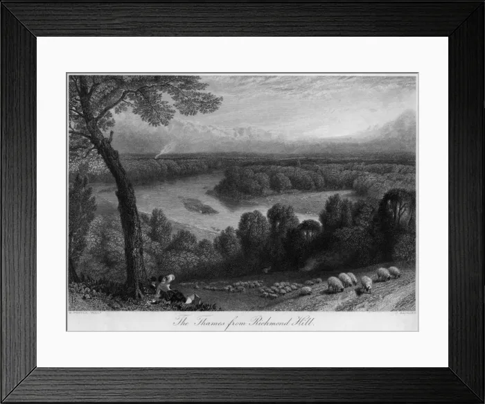 Framed Print : Richmond Hill, Surrey Framed Print : Richmond Hill, Surrey