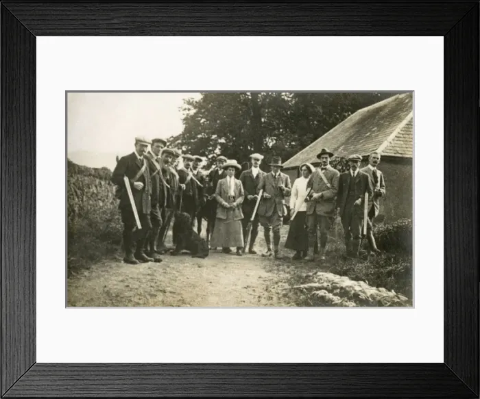 Framed Print : A Hunting Party C. 1900