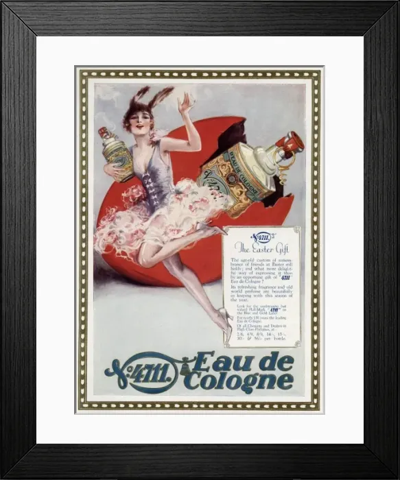 Framed Print : Advert for 4711 Eau de Cologne Framed Print : Advert for 4711 Eau de Cologne