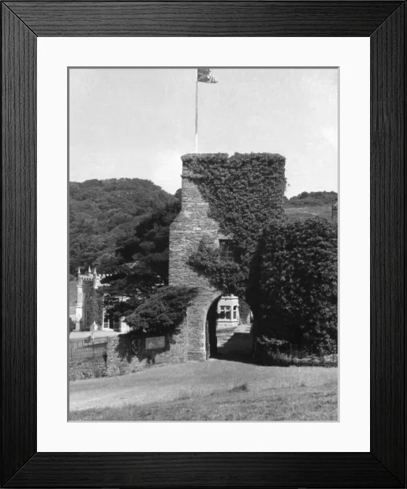 Framed Print : LEE ABBEY. The gateway to Lee Abbey, Lyton, north Devon, England. Date: Medieval Framed Print : LEE ABBEY. The gateway to Lee Abbey, Lyton, north Devon, England. Date: Medieval