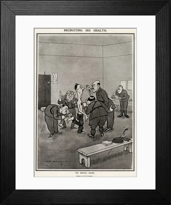 Framed Print : Recruiting his health 1917 Framed Print : Recruiting his health 1917