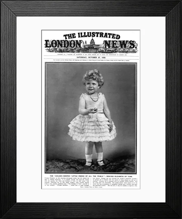 Framed Print : ILN Front cover: Princess Elizabeth aged 2 years Framed Print : ILN Front cover: Princess Elizabeth aged 2 years