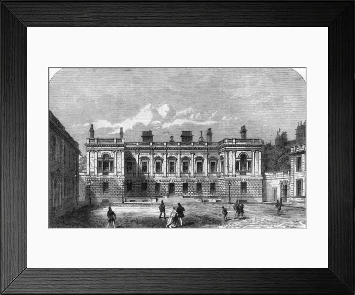 Framed Print : Burlington House, London, 1866 Framed Print : Burlington House, London, 1866