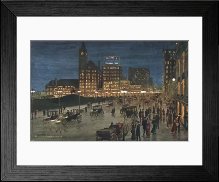 Framed Print : Chicago at Night