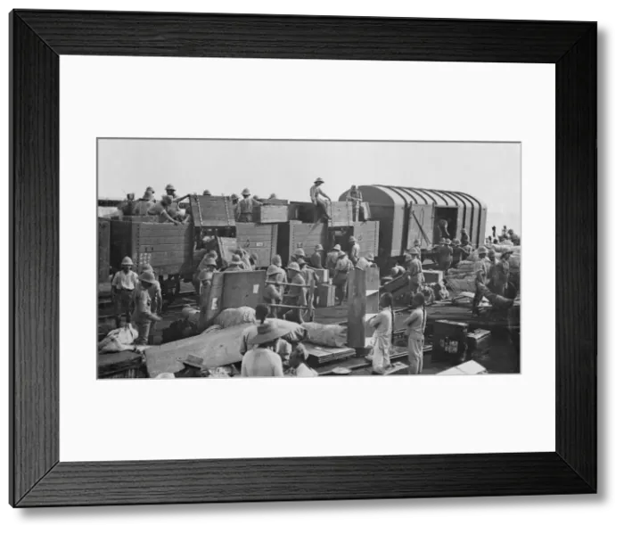 Framed Print : Inniskillings at Chinese railway station Framed Print : Inniskillings at Chinese railway station