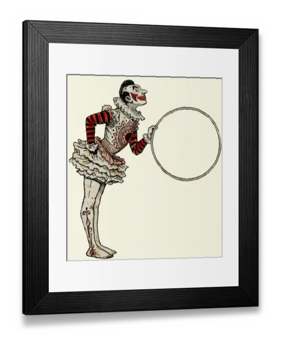 Framed Print : Clown in traditional dress Framed Print : Clown in traditional dress