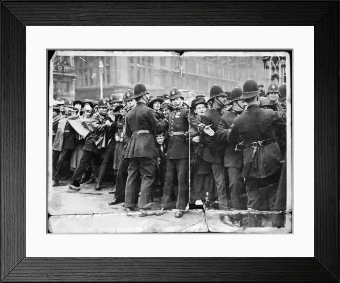 Framed Print : Police Crowd Control Framed Print : Police Crowd Control