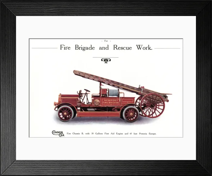 Framed Print : Commer Fire Engine Framed Print : Commer Fire Engine