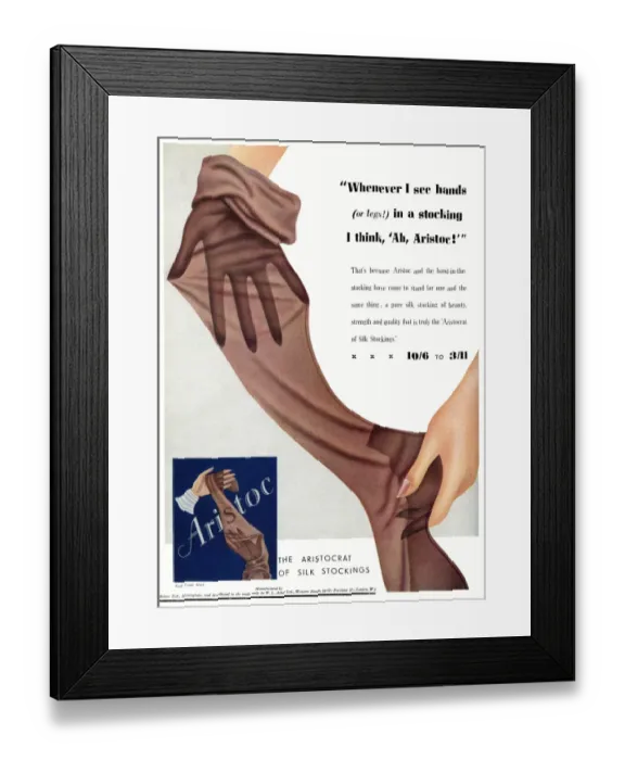 Framed Print : Advert for Aristoc stockings 1937 Framed Print : Advert for Aristoc stockings 1937