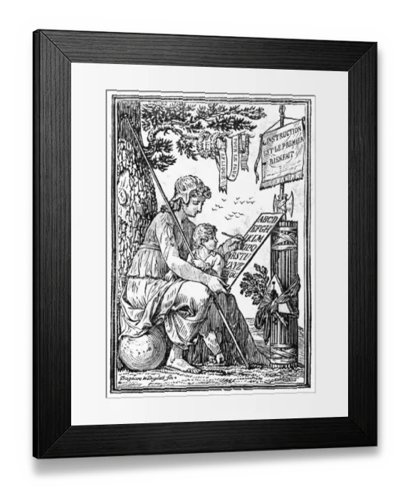 Framed Print : Child Learns to Write Framed Print : Child Learns to Write