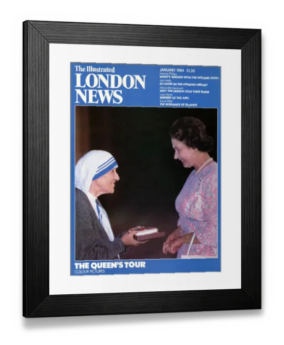 Framed Print : ILN front cover of the Queen and Mother Teresa Framed Print : ILN front cover of the Queen and Mother Teresa