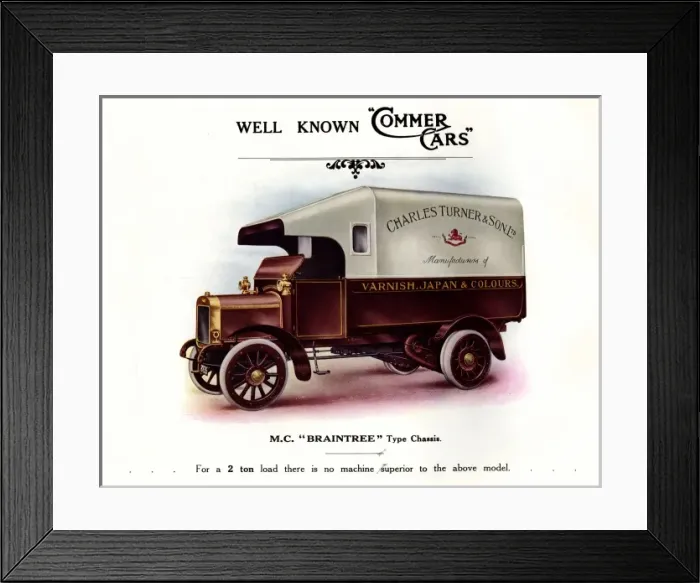 Framed Print : Commer Van 1914 Framed Print : Commer Van 1914