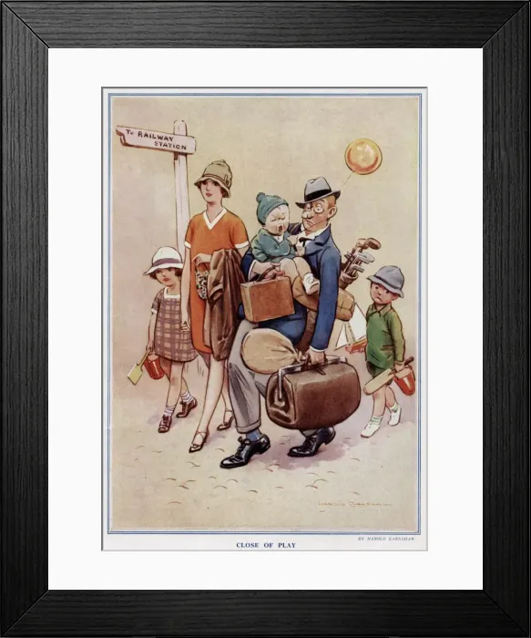 Framed Print : Close of Play by Harold Earnshaw Framed Print : Close of Play by Harold Earnshaw