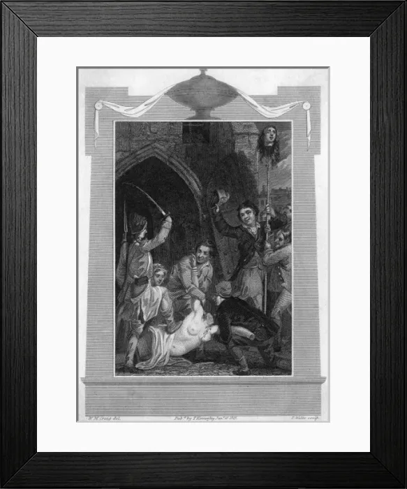 Framed Print : Lamballe Murdered - 1 Framed Print : Lamballe Murdered - 1
