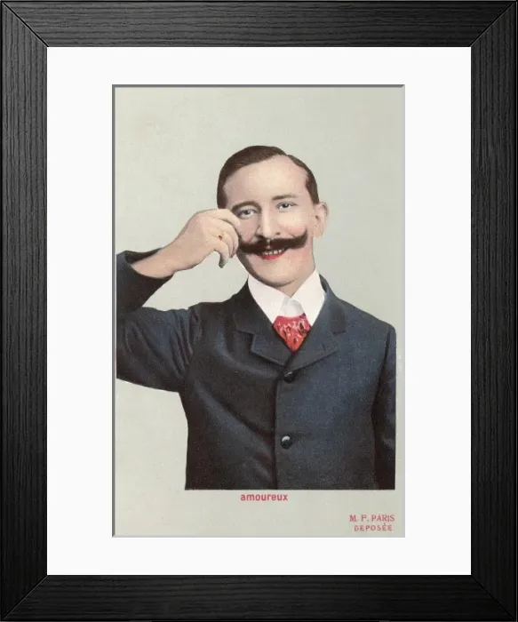 Framed Print : Man Twirls Moustache Framed Print : Man Twirls Moustache
