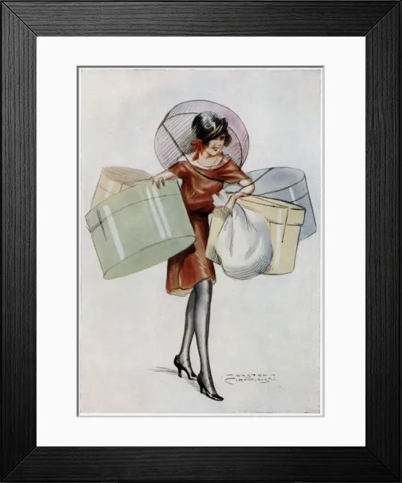Framed Print : Hat shopping Framed Print : Hat shopping
