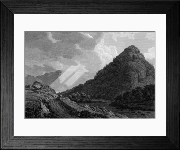 Framed Print : Castle Crag and Bowder Stone, Lake District Framed Print : Castle Crag and Bowder Stone, Lake District