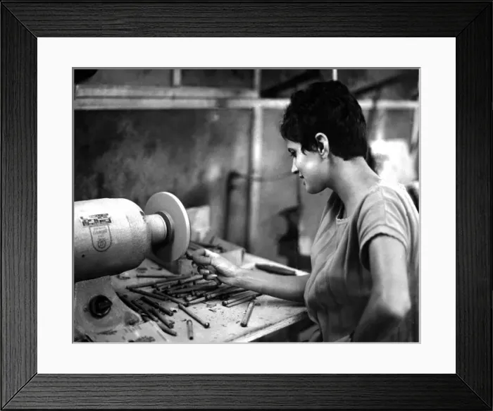 Framed Print : Woman Stonemason Framed Print : Woman Stonemason