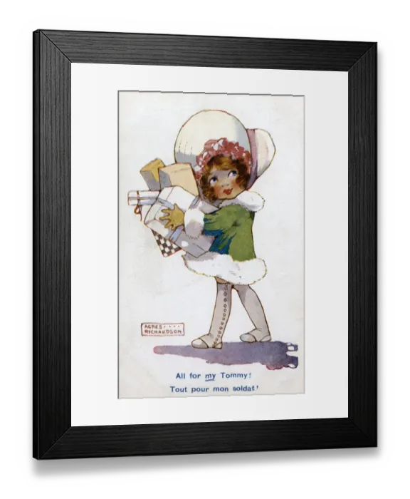 Framed Print : Young Woman with Parcels Framed Print : Young Woman with Parcels
