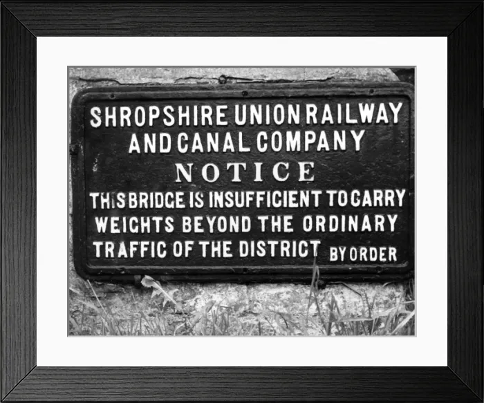 Framed Print : Weak Railway Bridge Sign Framed Print : Weak Railway Bridge Sign