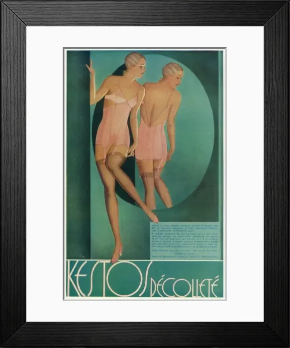 Framed Print : Advert for Kestos lingerie 1932 Framed Print : Advert for Kestos lingerie 1932