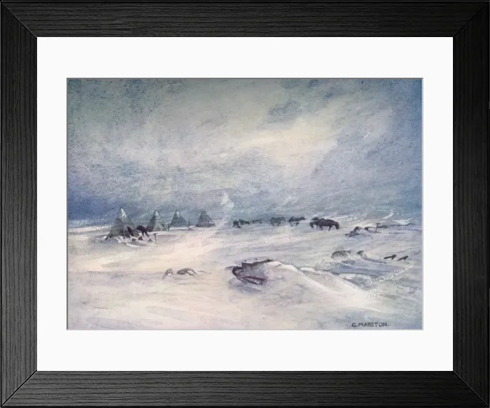 Framed Print : Blizzard on Barrier Framed Print : Blizzard on Barrier