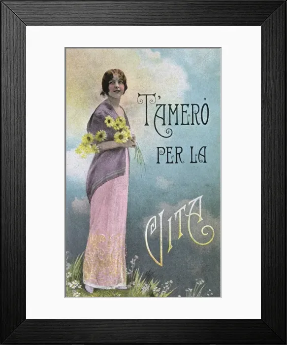Framed Print : Sentimental postcard - I will love you forever Framed Print : Sentimental postcard - I will love you forever