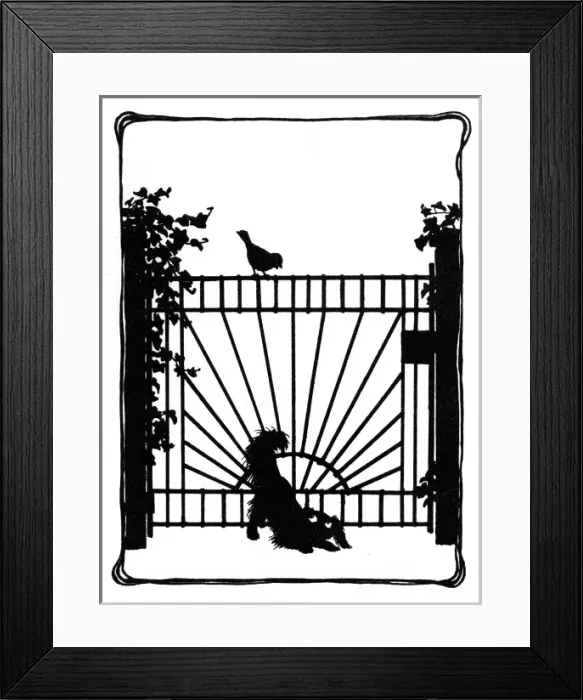 Framed Print : Koko squeezes under the gate Framed Print : Koko squeezes under the gate