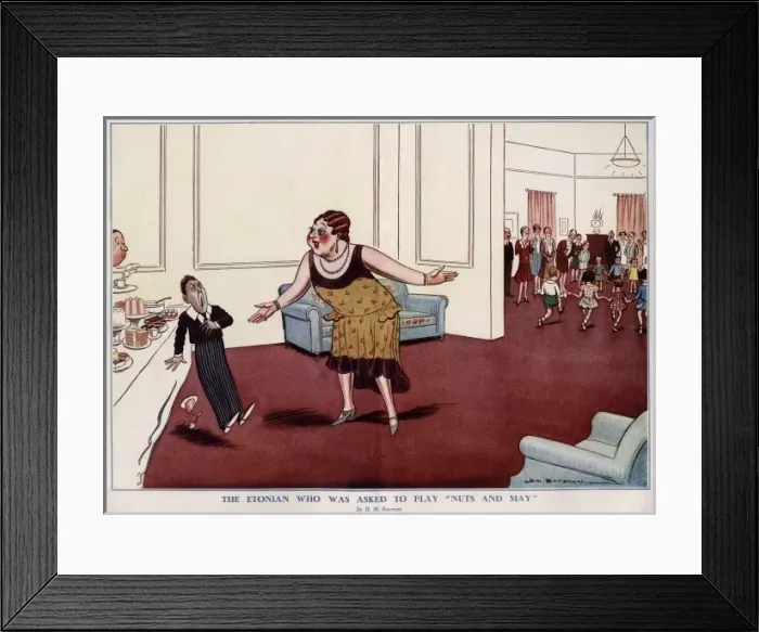 Framed Print : The Etonian who had to play by H. M. Bateman Framed Print : The Etonian who had to play by H. M. Bateman