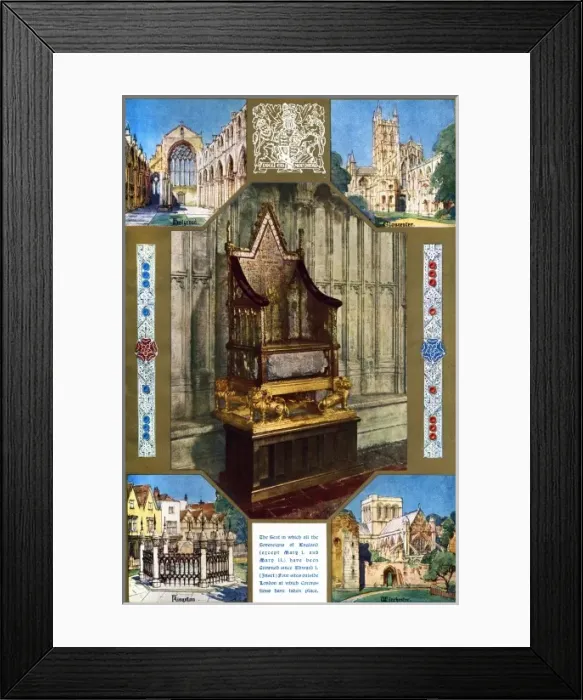 Framed Print : The Coronation Chair, with the Stone of Scone Framed Print : The Coronation Chair, with the Stone of Scone