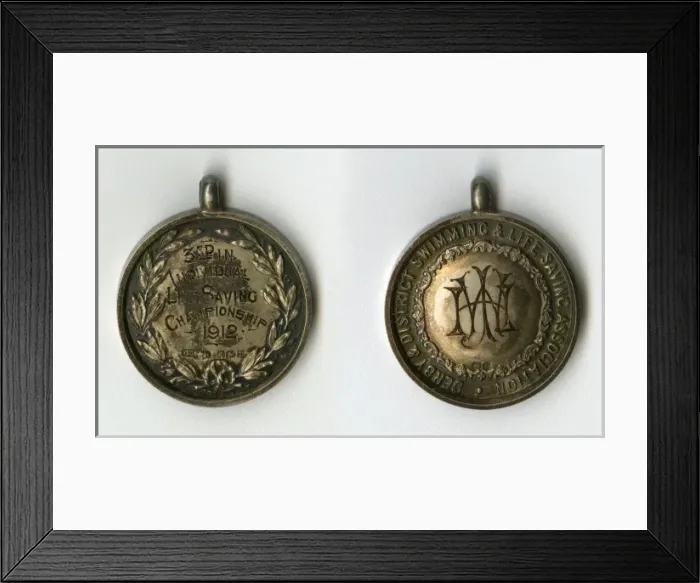 Framed Print : Swimming medal, Life Saving Championship Framed Print : Swimming medal, Life Saving Championship