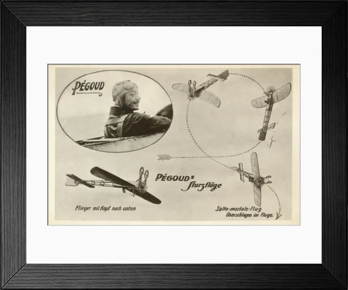 Framed Print : Loop the Loop - Pegoud - Aviator Framed Print : Loop the Loop - Pegoud - Aviator