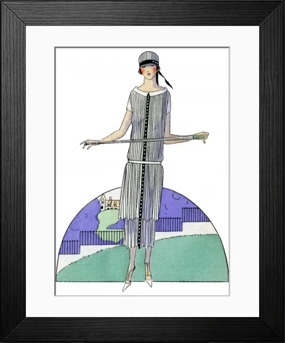 Framed Print : Young lady in dress by Jean Patou Framed Print : Young lady in dress by Jean Patou