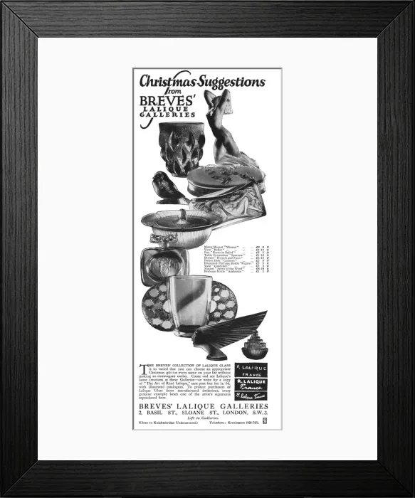Framed Print : Lalique advertisement Framed Print : Lalique advertisement