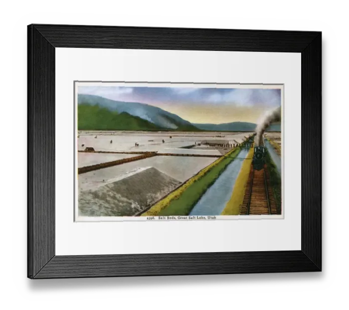 Framed Print : Salt beds - Great Salt Lake, Utah, USA
