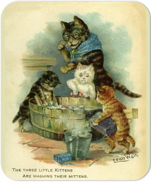 Three Little Kittens Are Washing Their Mittens