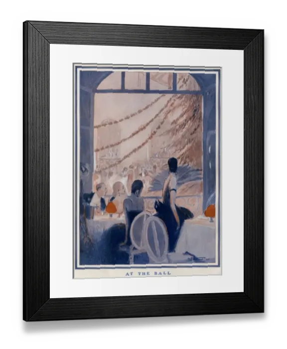 Framed Print : Fashionable folk at a ball Framed Print : Fashionable folk at a ball
